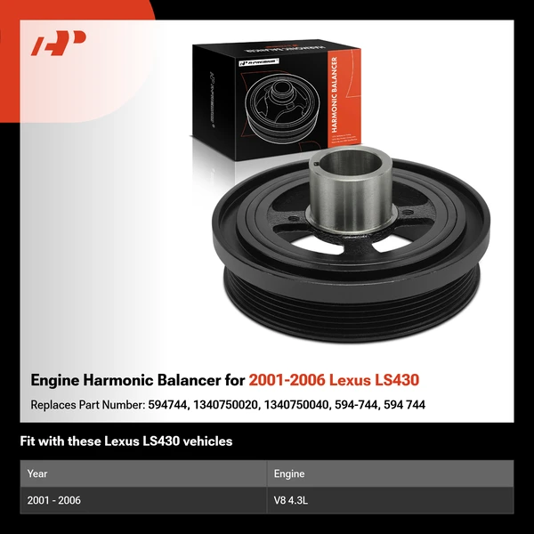Engine Harmonic Balancer for 2001-2006 Lexus LS430