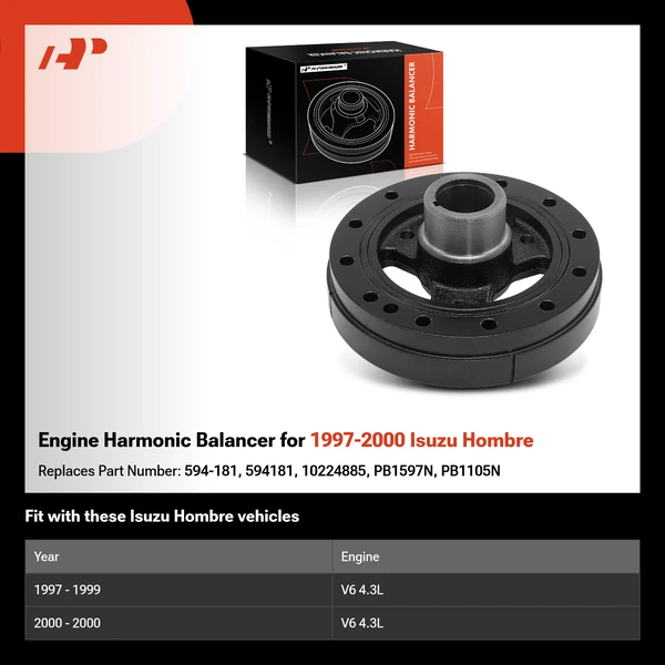 Engine Harmonic Balancer for 1997-2000 Isuzu Hombre