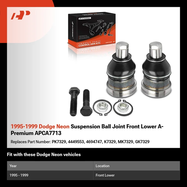 1995-1999 Dodge Neon Suspension Ball Joint Front Lower A-Premium APCA7713