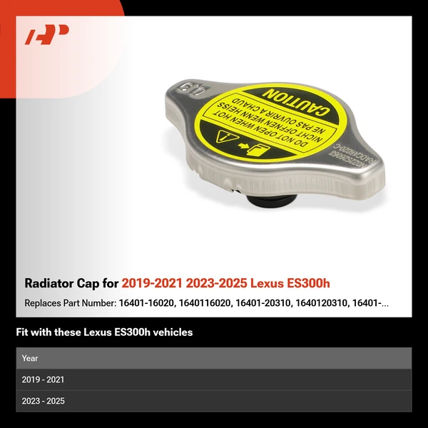 Radiator Cap for 2019-2021 2023-2025 Lexus ES300h