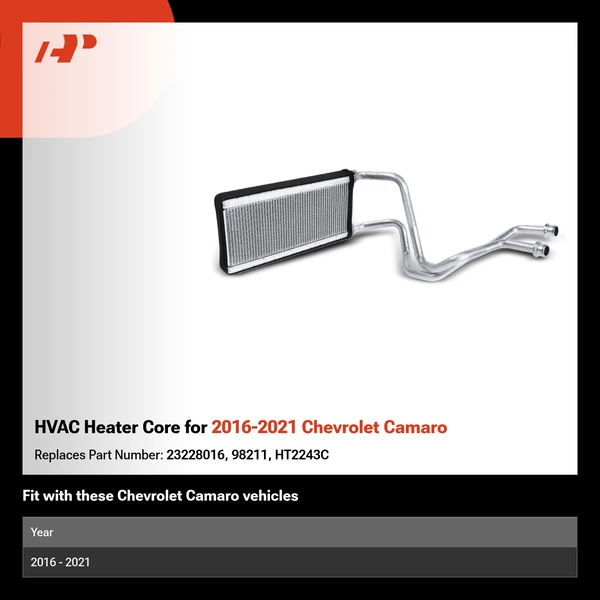 HVAC Heater Core for 2016-2021 Chevrolet Camaro