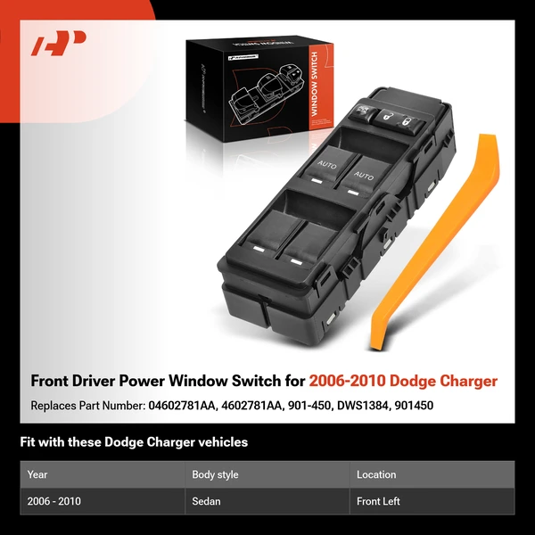 Front Driver Power Window Switch for 2006-2010 Dodge Charger