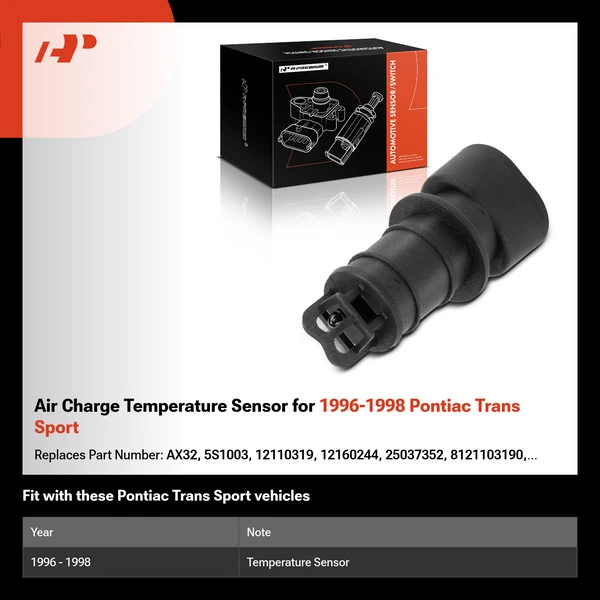 Air Charge Temperature Sensor for 1996-1998 Pontiac Trans Sport