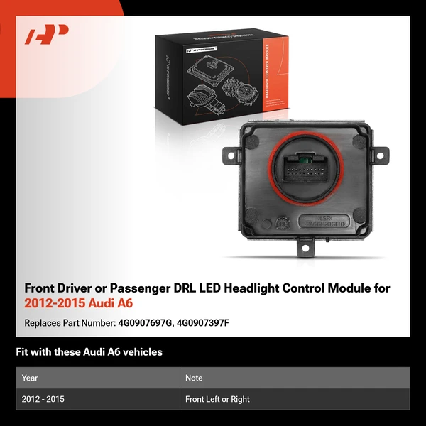 Front Driver or Passenger DRL LED Headlight Control Module for 2012-2015 Audi A6