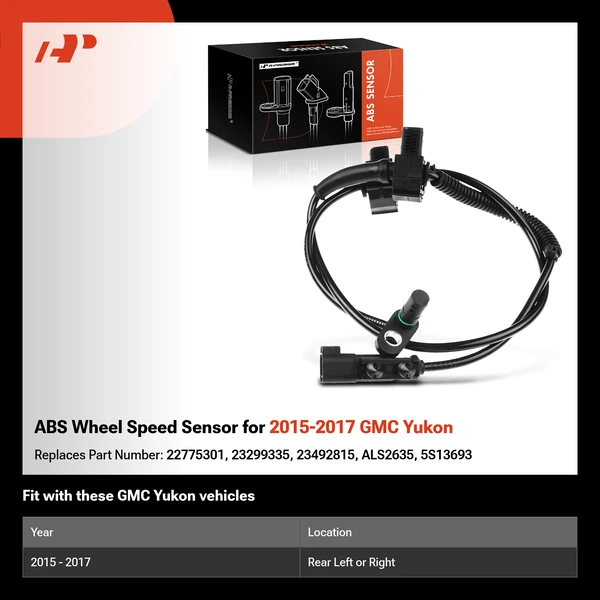 ABS Wheel Speed Sensor for 2015-2017 GMC Yukon