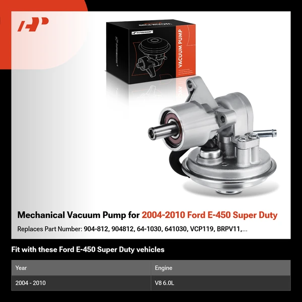 Mechanical Vacuum Pump for 2004-2010 Ford E-450 Super Duty