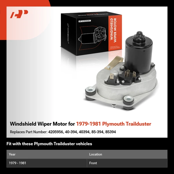 Windshield Wiper Motor for 1979-1981 Plymouth Trailduster