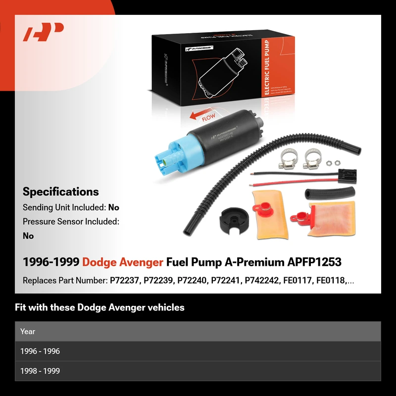 1996-1999 Dodge Avenger Fuel Pump A-Premium APFP1253