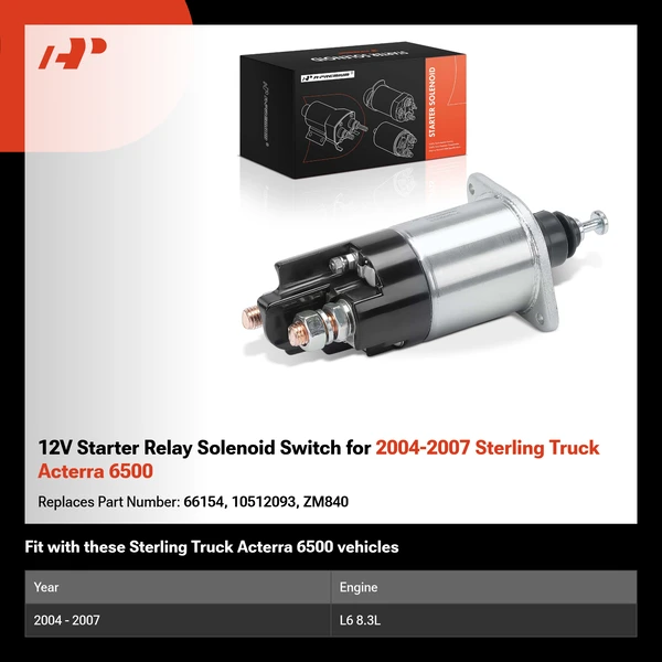 12V Starter Relay Solenoid Switch for 2004-2007 Sterling Truck Acterra 6500