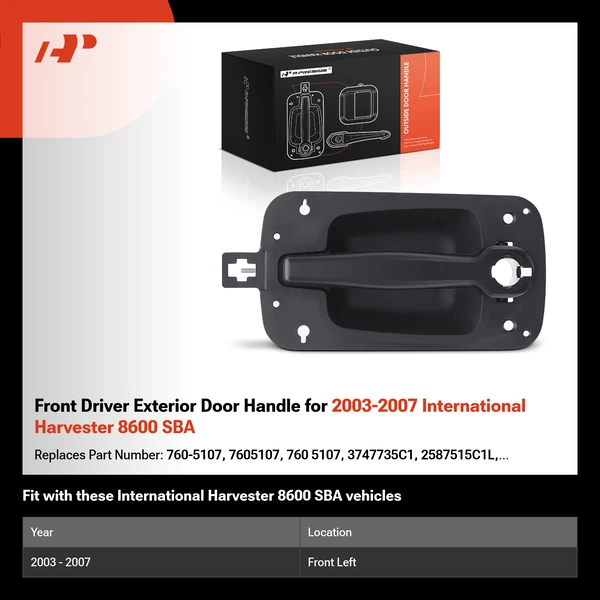 Front Driver Exterior Door Handle for 2003-2007 International Harvester 8600 SBA