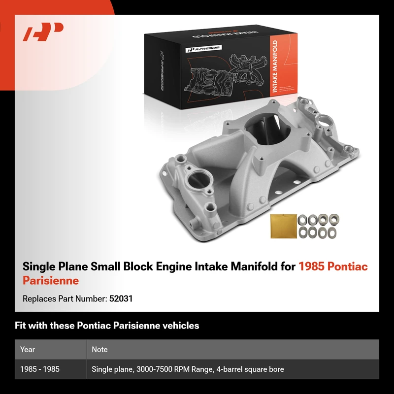Single Plane Small Block Engine Intake Manifold for 1985 Pontiac Parisienne