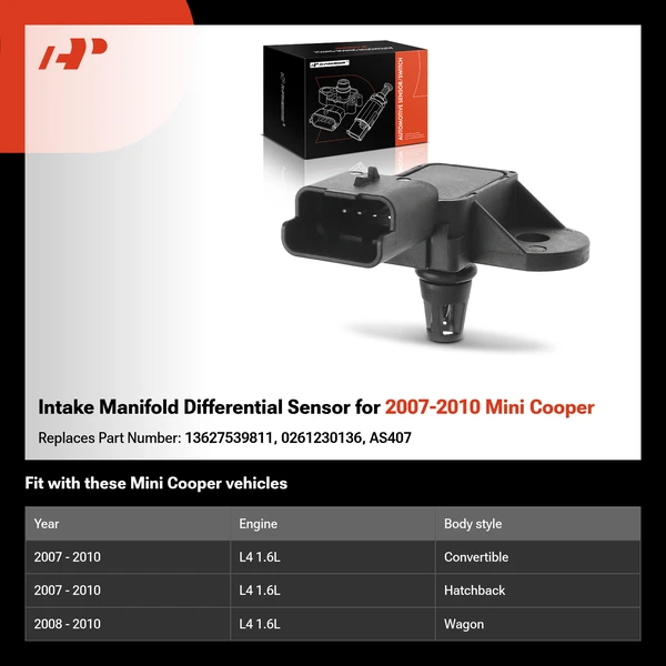 Intake Manifold Differential Sensor for 2007-2010 Mini Cooper