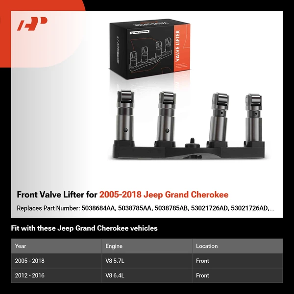 Front Valve Lifter for 2005-2018 Jeep Grand Cherokee