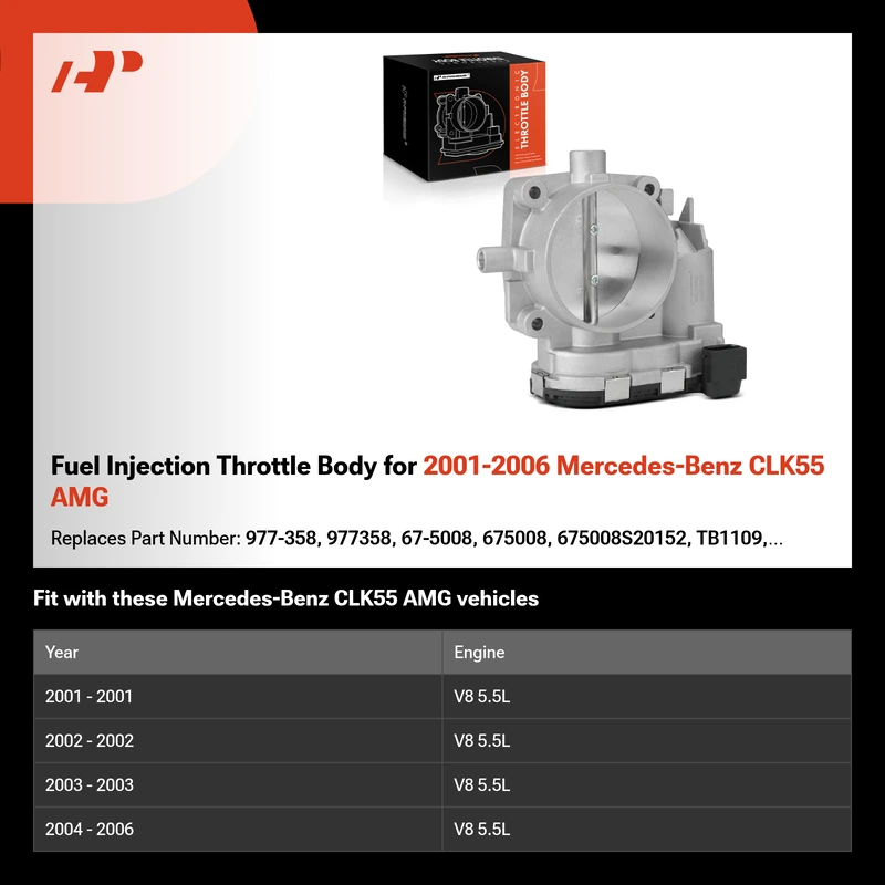 Fuel Injection Throttle Body for 2001-2006 Mercedes-Benz CLK55 AMG