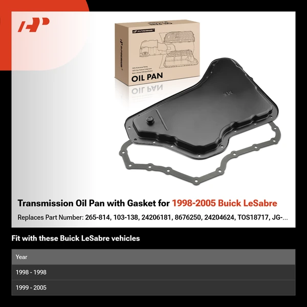 Transmission Oil Pan with Gasket for 1998-2005 Buick LeSabre