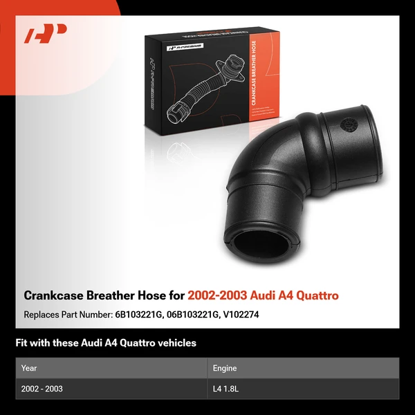 Crankcase Breather Hose for 2002-2003 Audi A4 Quattro
