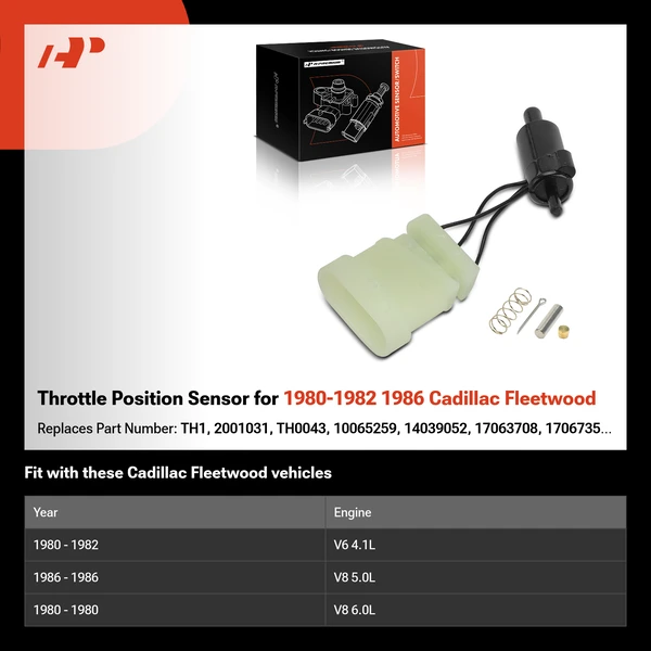 Throttle Position Sensor for 1980-1982 1986 Cadillac Fleetwood