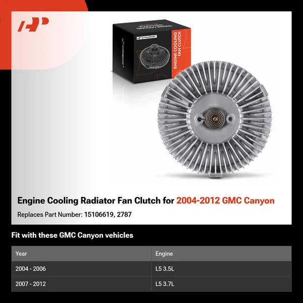 Engine Cooling Radiator Fan Clutch for 2004-2012 GMC Canyon