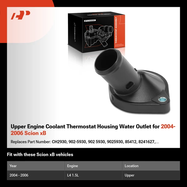 Upper Engine Coolant Thermostat Housing Water Outlet for 2004-2006 Scion xB