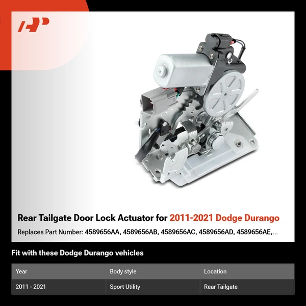 Rear Tailgate Door Lock Actuator for 2011-2021 Dodge Durango