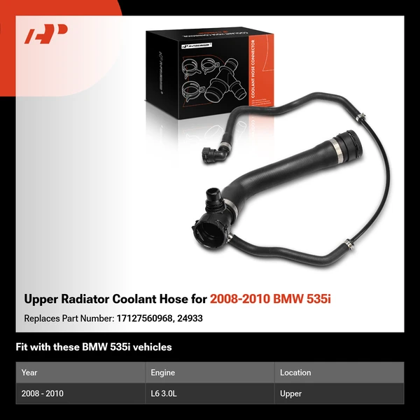 Upper Radiator Coolant Hose for 2008-2010 BMW 535i
