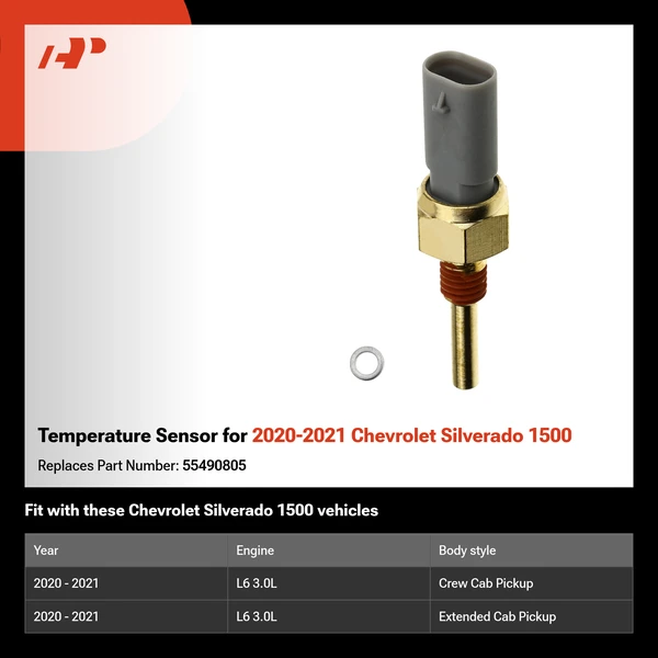 Temperature Sensor for 2020-2021 Chevrolet Silverado 1500