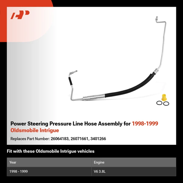 Power Steering Pressure Line Hose Assembly for 1998-1999 Oldsmobile Intrigue