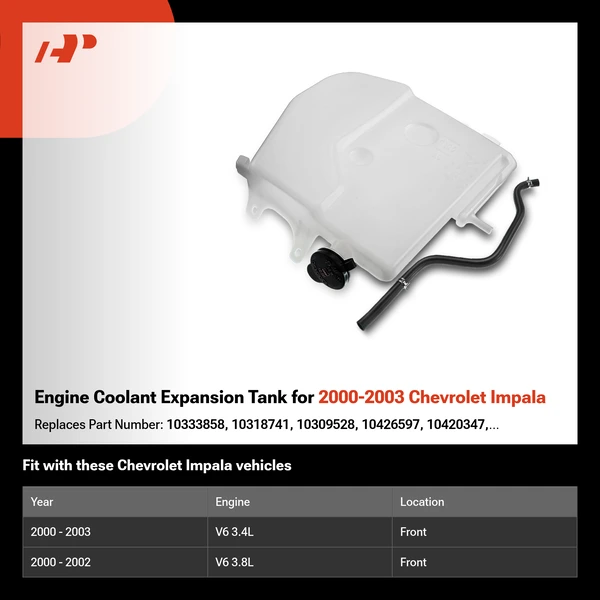 Engine Coolant Expansion Tank for 2000-2003 Chevrolet Impala
