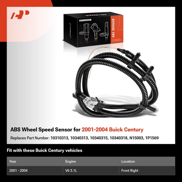 ABS Wheel Speed Sensor for 2001-2004 Buick Century