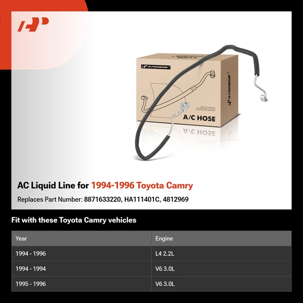 AC Liquid Line for 1994-1996 Toyota Camry