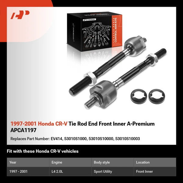 1997-2001 Honda CR-V Tie Rod End Front Inner A-Premium APCA1197
