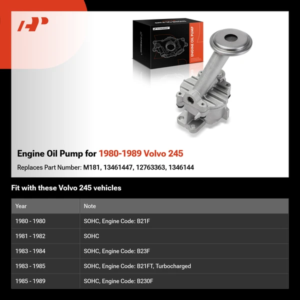 Engine Oil Pump for 1980-1989 Volvo 245