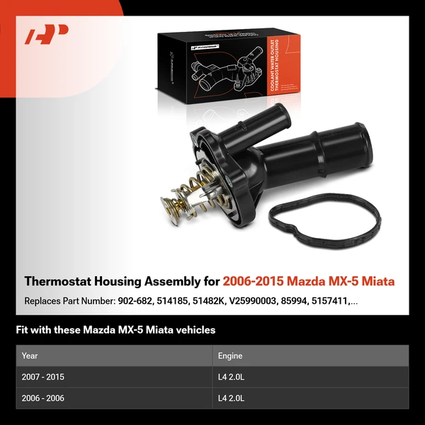 Thermostat Housing Assembly for 2006-2015 Mazda MX-5 Miata