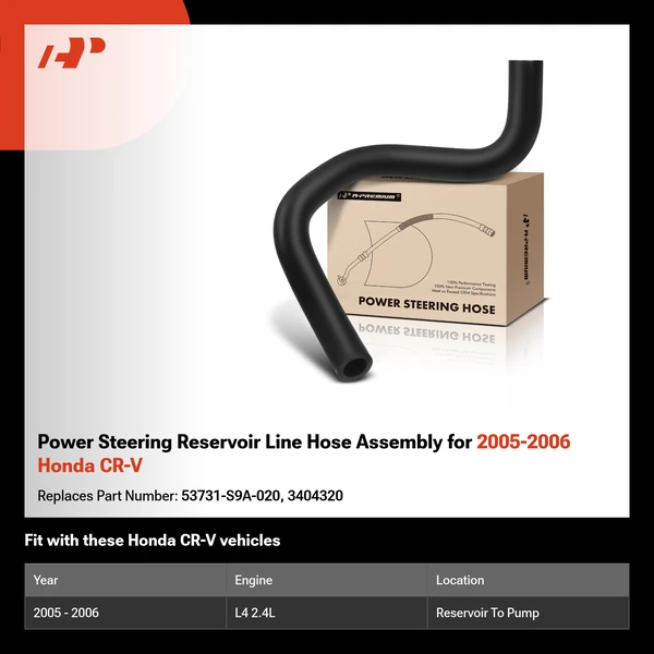 Power Steering Reservoir Line Hose Assembly for 2005-2006 Honda CR-V