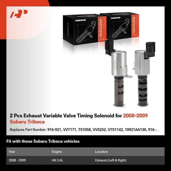 2 Pcs Exhaust Variable Valve Timing Solenoid for 2008-2009 Subaru Tribeca