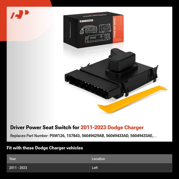 Driver Power Seat Switch for 2011-2023 Dodge Charger