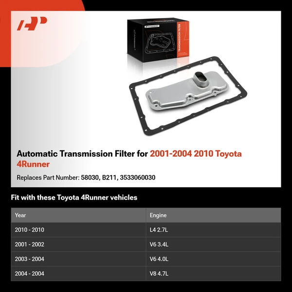 Automatic Transmission Filter for 2001-2004 2010 Toyota 4Runner