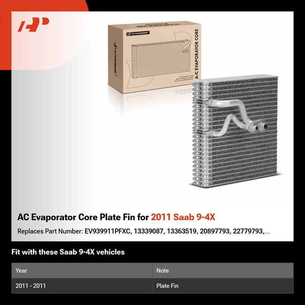 AC Evaporator Core Plate Fin for 2011 Saab 9-4X