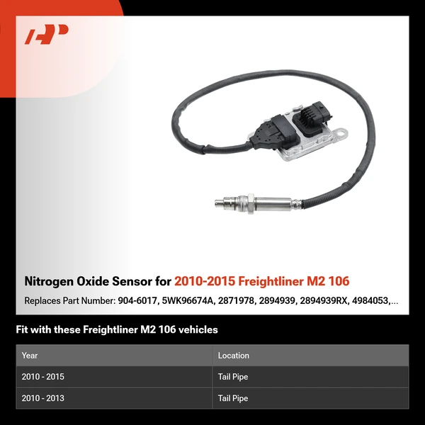 Nitrogen Oxide Sensor for 2010-2015 Freightliner M2 106
