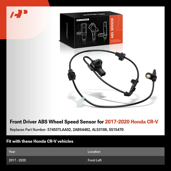 Front Driver ABS Wheel Speed Sensor for 2017-2020 Honda CR-V