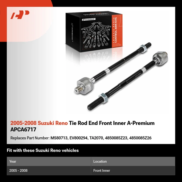 2005-2008 Suzuki Reno Tie Rod End Front Inner A-Premium APCA6717