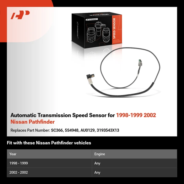Automatic Transmission Speed Sensor for 1998-1999 2002 Nissan Pathfinder