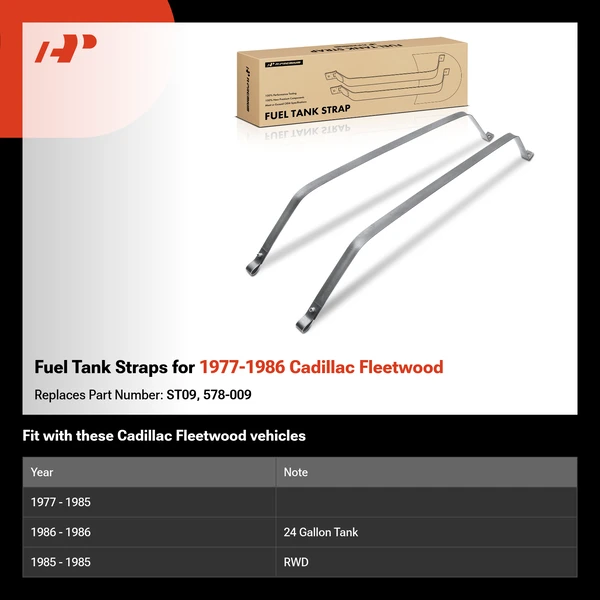 Fuel Tank Straps for 1977-1986 Cadillac Fleetwood