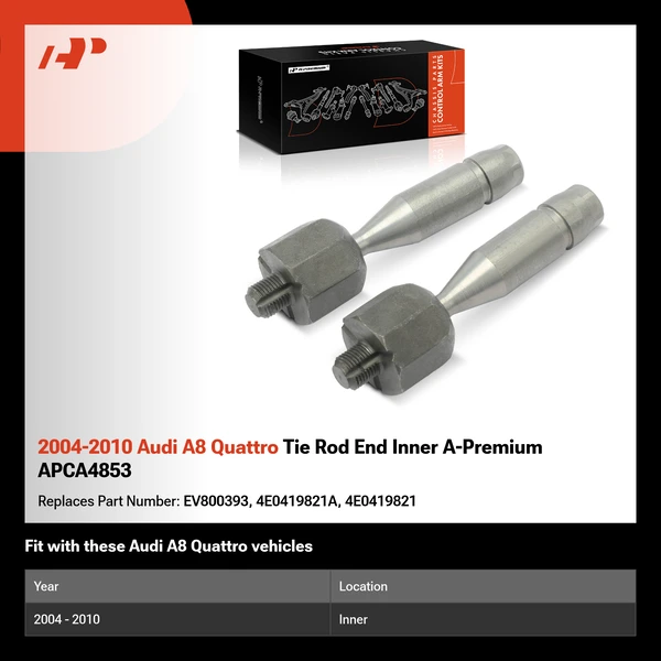 2004-2010 Audi A8 Quattro Tie Rod End Inner A-Premium APCA4853