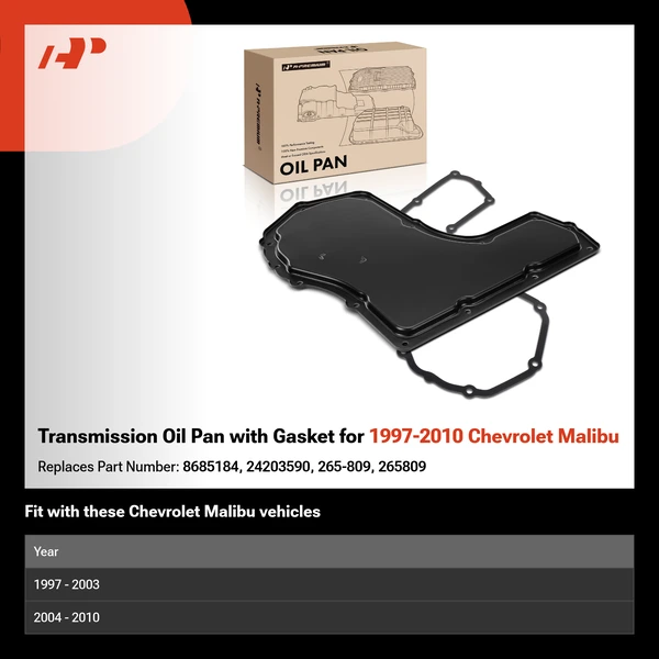 Transmission Oil Pan with Gasket for 1997-2010 Chevrolet Malibu