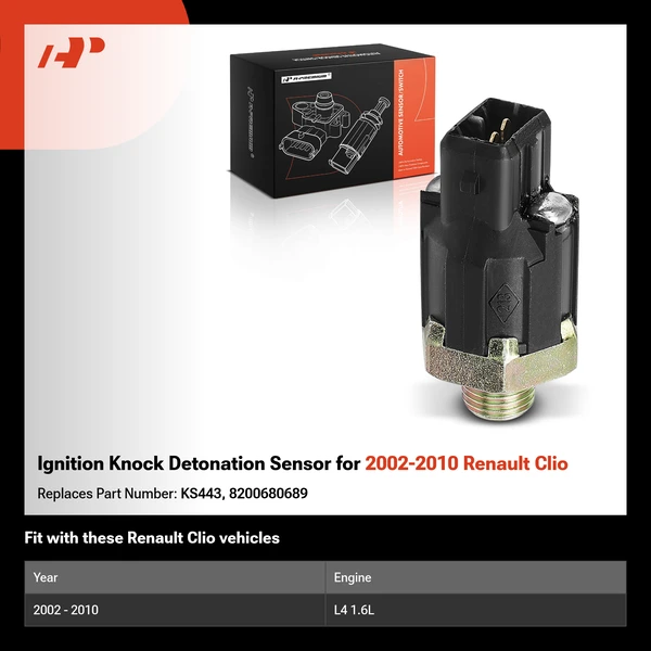 Ignition Knock Detonation Sensor for 2002-2010 Renault Clio