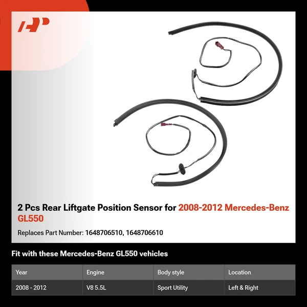 2 Pcs Rear Liftgate Position Sensor for 2008-2012 Mercedes-Benz GL550