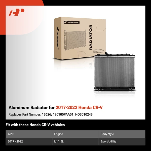 Aluminum Radiator for 2017-2022 Honda CR-V