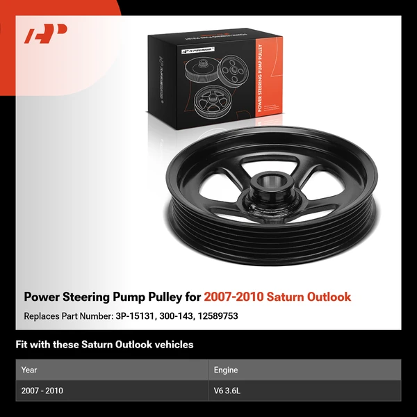 Power Steering Pump Pulley for 2007-2010 Saturn Outlook