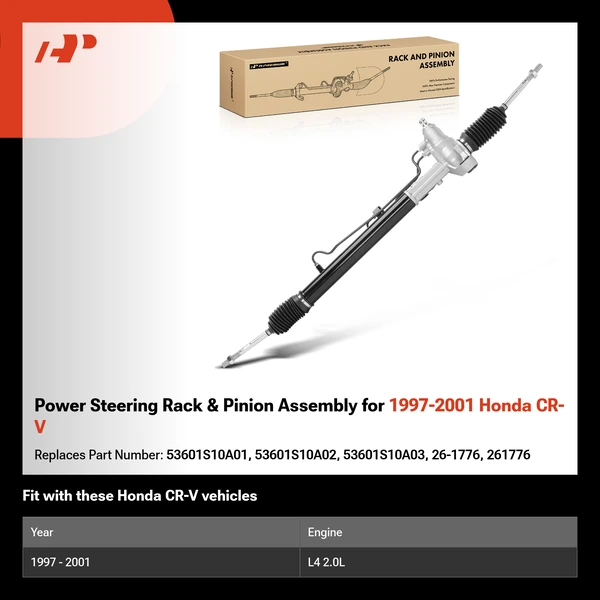 Power Steering Rack & Pinion Assembly for 1997-2001 Honda CR-V